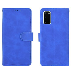 Custodia Portafoglio In Pelle Cover con Supporto L01Z per Samsung Galaxy S20 FE 5G Blu