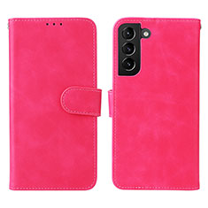 Custodia Portafoglio In Pelle Cover con Supporto L01Z per Samsung Galaxy S21 FE 5G Rosa Caldo