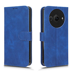 Custodia Portafoglio In Pelle Cover con Supporto L01Z per Sharp Aquos R8 Pro Blu