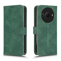Custodia Portafoglio In Pelle Cover con Supporto L01Z per Sharp Aquos R8 Pro Verde