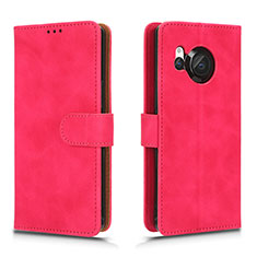 Custodia Portafoglio In Pelle Cover con Supporto L01Z per Sharp Aquos R8 Rosa Caldo