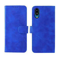 Custodia Portafoglio In Pelle Cover con Supporto L01Z per Sharp Simple Sumaho 6 Blu