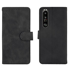 Custodia Portafoglio In Pelle Cover con Supporto L01Z per Sony Xperia 1 III Nero