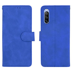 Custodia Portafoglio In Pelle Cover con Supporto L01Z per Sony Xperia 10 III Blu