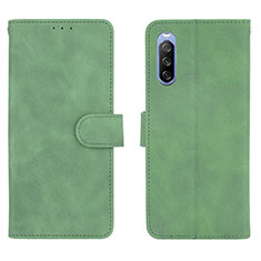 Custodia Portafoglio In Pelle Cover con Supporto L01Z per Sony Xperia 10 III Lite Verde