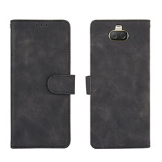 Custodia Portafoglio In Pelle Cover con Supporto L01Z per Sony Xperia 10 Plus Nero