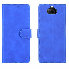 Custodia Portafoglio In Pelle Cover con Supporto L01Z per Sony Xperia 8 Blu