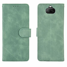 Custodia Portafoglio In Pelle Cover con Supporto L01Z per Sony Xperia 8 Lite Verde