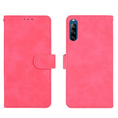Custodia Portafoglio In Pelle Cover con Supporto L01Z per Sony Xperia L4 Rosa Caldo