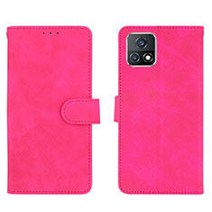 Custodia Portafoglio In Pelle Cover con Supporto L01Z per Vivo iQOO U3 5G Rosa Caldo