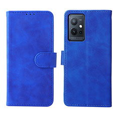 Custodia Portafoglio In Pelle Cover con Supporto L01Z per Vivo iQOO Z6 5G Blu