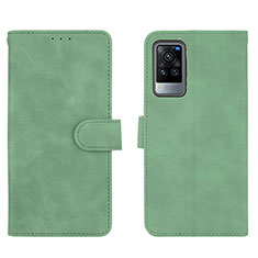 Custodia Portafoglio In Pelle Cover con Supporto L01Z per Vivo X60 Pro 5G Verde