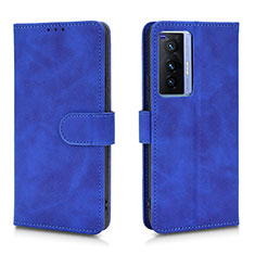 Custodia Portafoglio In Pelle Cover con Supporto L01Z per Vivo X70 5G Blu