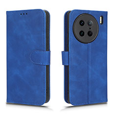 Custodia Portafoglio In Pelle Cover con Supporto L01Z per Vivo X90 Pro 5G Blu