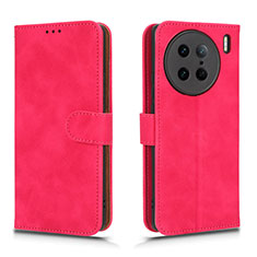 Custodia Portafoglio In Pelle Cover con Supporto L01Z per Vivo X90 Pro 5G Rosa Caldo