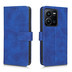 Custodia Portafoglio In Pelle Cover con Supporto L01Z per Vivo Y35 4G Blu