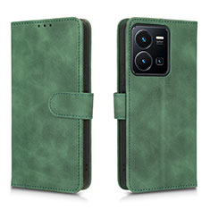 Custodia Portafoglio In Pelle Cover con Supporto L01Z per Vivo Y35 4G Verde