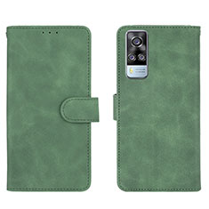 Custodia Portafoglio In Pelle Cover con Supporto L01Z per Vivo Y53s 4G Verde