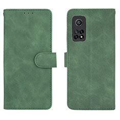 Custodia Portafoglio In Pelle Cover con Supporto L01Z per Xiaomi Mi 10T 5G Verde