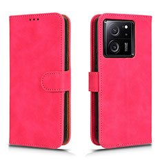 Custodia Portafoglio In Pelle Cover con Supporto L01Z per Xiaomi Mi 13T 5G Rosa Caldo