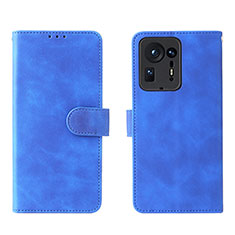 Custodia Portafoglio In Pelle Cover con Supporto L01Z per Xiaomi Mi Mix 4 5G Blu