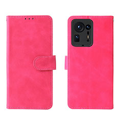 Custodia Portafoglio In Pelle Cover con Supporto L01Z per Xiaomi Mi Mix 4 5G Rosa Caldo