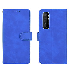 Custodia Portafoglio In Pelle Cover con Supporto L01Z per Xiaomi Mi Note 10 Lite Blu