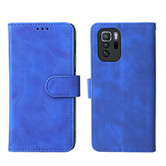 Custodia Portafoglio In Pelle Cover con Supporto L01Z per Xiaomi Poco X3 GT 5G Blu