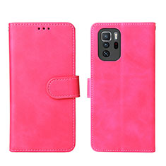 Custodia Portafoglio In Pelle Cover con Supporto L01Z per Xiaomi Poco X3 GT 5G Rosa Caldo