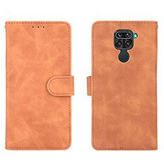 Custodia Portafoglio In Pelle Cover con Supporto L01Z per Xiaomi Redmi 10X 4G Marrone