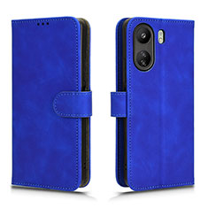 Custodia Portafoglio In Pelle Cover con Supporto L01Z per Xiaomi Redmi 13C Blu