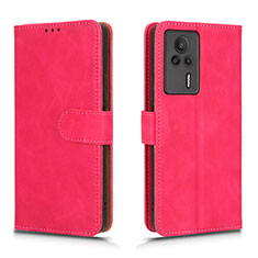 Custodia Portafoglio In Pelle Cover con Supporto L01Z per Xiaomi Redmi K60E 5G Rosa Caldo