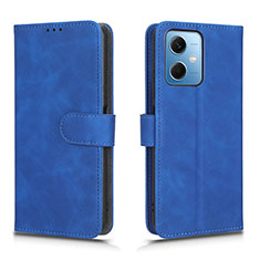 Custodia Portafoglio In Pelle Cover con Supporto L01Z per Xiaomi Redmi Note 12 5G Blu