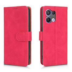 Custodia Portafoglio In Pelle Cover con Supporto L01Z per Xiaomi Redmi Note 13 5G Rosa Caldo