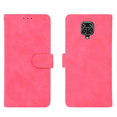 Custodia Portafoglio In Pelle Cover con Supporto L01Z per Xiaomi Redmi Note 9S Rosa Caldo