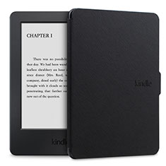 Custodia Portafoglio In Pelle Cover con Supporto L02 per Amazon Kindle Paperwhite 6 inch Nero