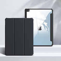 Custodia Portafoglio In Pelle Cover con Supporto L02 per Apple iPad 10.2 (2020) Nero