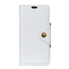 Custodia Portafoglio In Pelle Cover con Supporto L02 per Asus Zenfone 5 ZE620KL Bianco