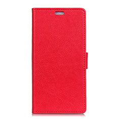 Custodia Portafoglio In Pelle Cover con Supporto L02 per Asus ZenFone V500KL Rosso