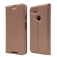 Custodia Portafoglio In Pelle Cover con Supporto L02 per Google Pixel 3 Oro Rosa