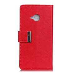 Custodia Portafoglio In Pelle Cover con Supporto L02 per HTC U11 Life Rosso
