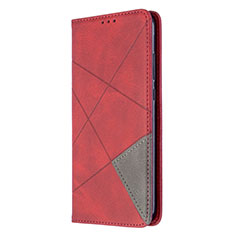 Custodia Portafoglio In Pelle Cover con Supporto L02 per Huawei Honor 9C Rosso