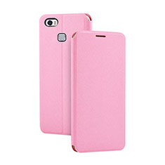 Custodia Portafoglio In Pelle Cover con Supporto L02 per Huawei Honor Note 8 Rosa