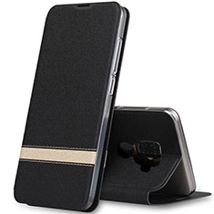 Custodia Portafoglio In Pelle Cover con Supporto L02 per Huawei Mate 30 Lite Nero