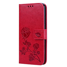 Custodia Portafoglio In Pelle Cover con Supporto L02 per Huawei Nova 3e Rosso