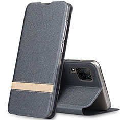 Custodia Portafoglio In Pelle Cover con Supporto L02 per Huawei Nova 6 SE Grigio