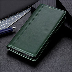 Custodia Portafoglio In Pelle Cover con Supporto L02 per Huawei Y8p Verde