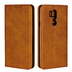 Custodia Portafoglio In Pelle Cover con Supporto L02 per LG G7 Arancione
