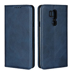 Custodia Portafoglio In Pelle Cover con Supporto L02 per LG G7 Blu