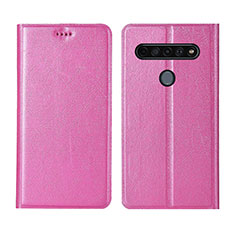 Custodia Portafoglio In Pelle Cover con Supporto L02 per LG K41S Rosa
